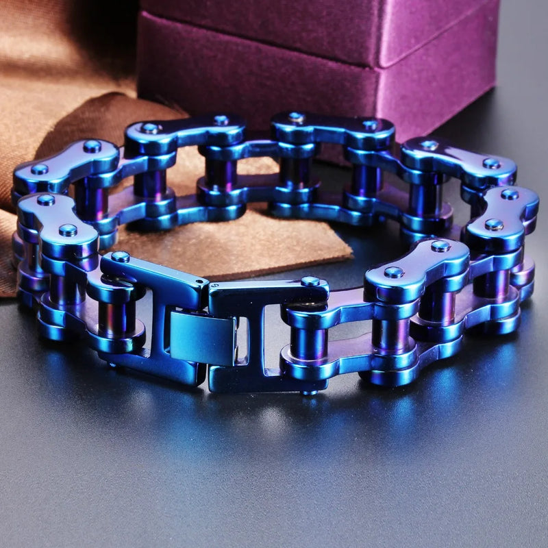 Stainless Steel Bike Bracelet Men Biker Motorcycle Chain Bangles