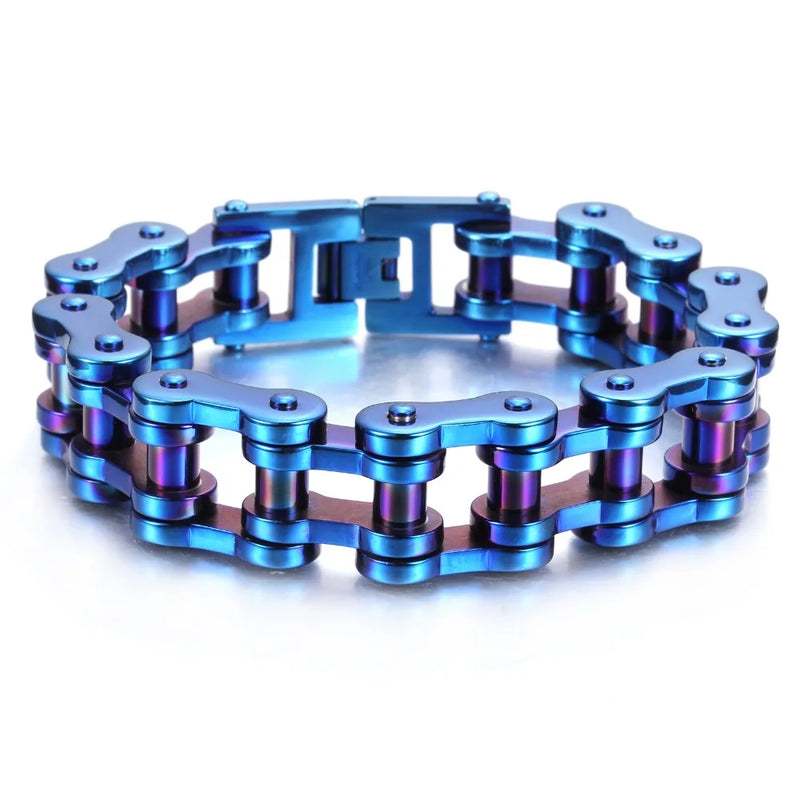 Stainless Steel Bike Bracelet Men Biker Chain Bangles Jewelry