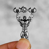 Muscle Men Stainless Steel Pendant Retro Punk Goth Gift