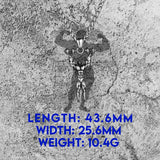 Muscle Men Stainless Steel Pendant Retro Punk Goth Gift
