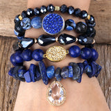Bohemia Beaded Jewelry 5pc Bracelets Set For Women Gift