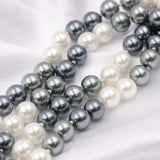 Boho Style Long Necklace Women Simulated Pearl Jewelry 36in