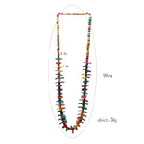 Bohemian Beads Round Coconut Shell Necklace