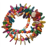 Bohemian Beads Round Coconut Shell Necklace