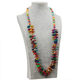 Bohemian Beads Round Coconut Shell Necklace