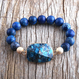Bohemian 10mm Natural Stone Beaded Bracelet Women Jewelry Gift