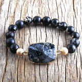 Bohemian 10mm Natural Stone Beaded Bracelet Women Jewelry Gift