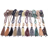 Bohemian Glass Tassel Necklace for Women