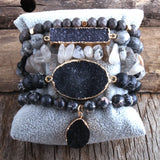 Bohemian Beaded Stone Bracelet Set for Women Gift