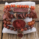 Bohemian Beaded Stone Bracelet Set for Women Gift