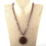 Bohemian Agat Stone Pendant Ethnic Necklace