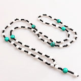 Bohemian Stone Drop Pendant Necklace Beaded Jewelry for Women Men