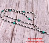 Bohemian Stone Drop Pendant Necklace Beaded Jewelry for Women Men