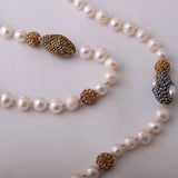 Boho Pearl Beads Knotted Necklace Handmade Freshwater Pearl Jewellery