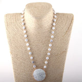 Bohemian Stone Rosary Chain Necklace Set