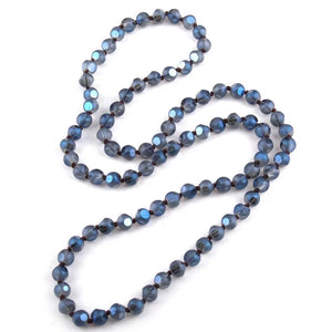 Bohemian Crystal Knotted Necklace for Women