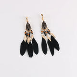 Bohemian Tassel Feather Ear Clips for Women