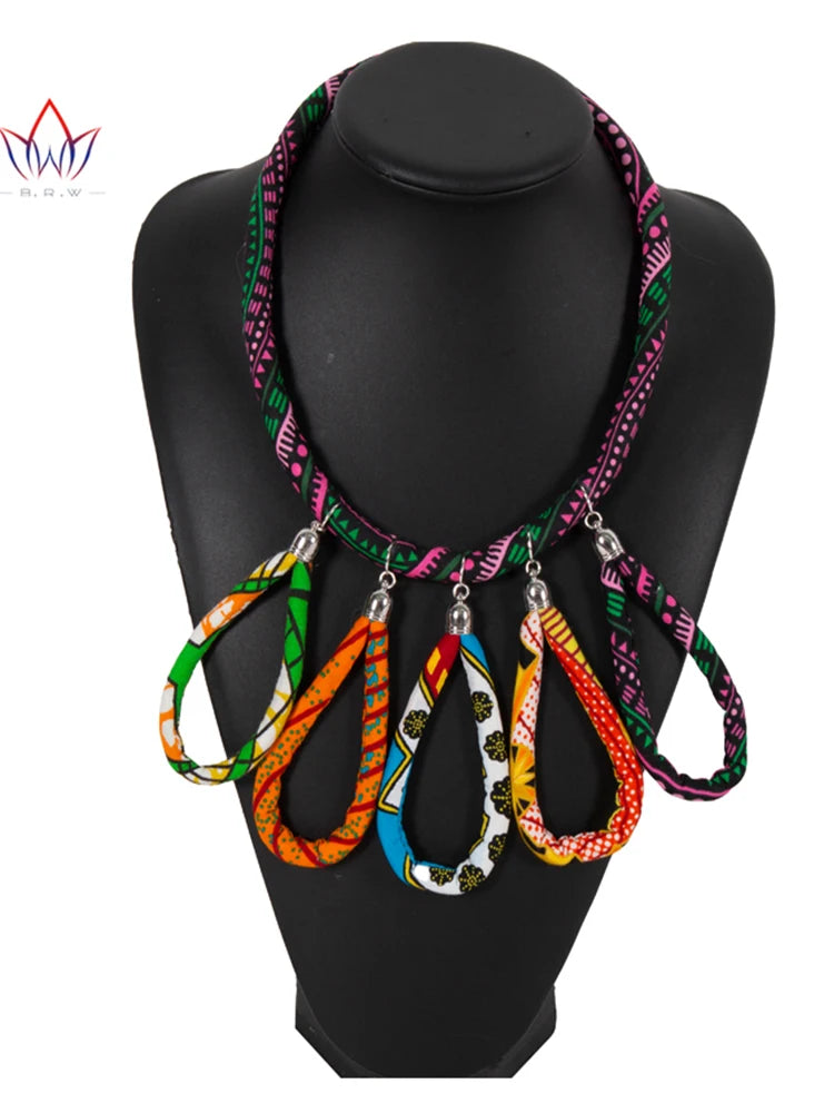 Bohemian Style Multicolor African Wax Necklace