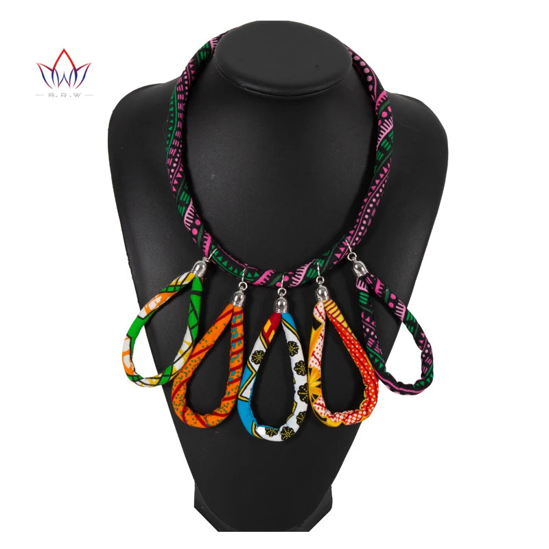 Bohemian Style Multicolor African Wax Necklace