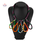Bohemian Style Multicolor African Wax Necklace