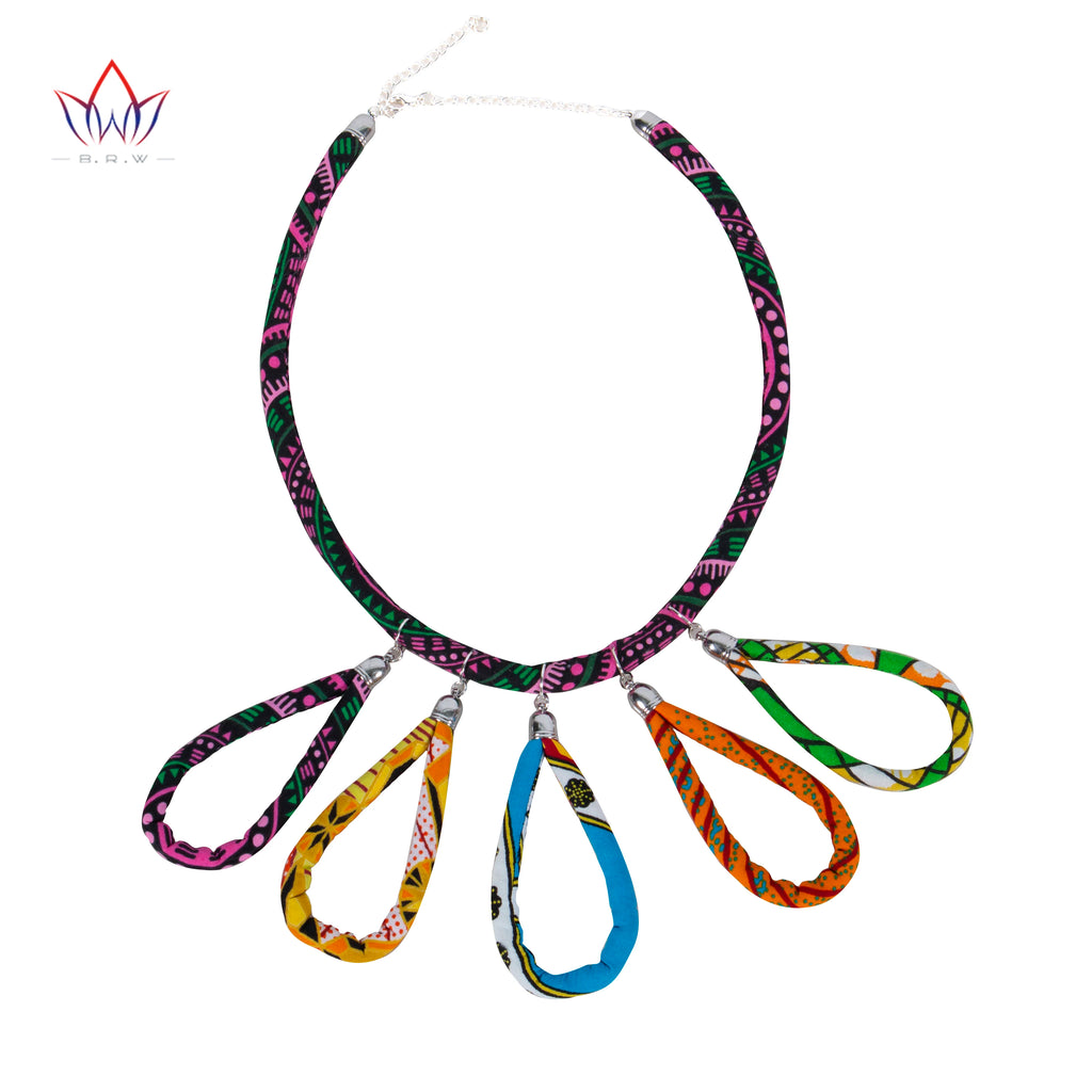 Bohemian Style Multicolor African Wax Necklace