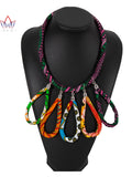 Bohemian Style Multicolor African Wax Necklace