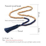 Bohemian Tassel Yoga Natural Stone Necklace for Women