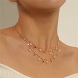 Bohemian Women Evil Eye Cross Daisy Pendant Necklace