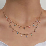 Bohemian Women Evil Eye Cross Daisy Pendant Necklace