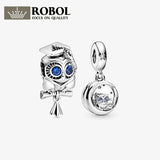 925 Silver Owl Pendant, Cute and Luxurious Accessories