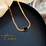Bowknot Tassel Titanium Steel Necklace Female Rose Temperament Net Red