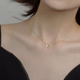 Crystal Dragonfly Charm Pendant Choker Necklace for Women Party Jewelry