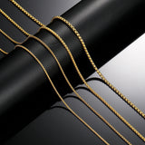 Stainless Steel Box Chain Necklace for Men