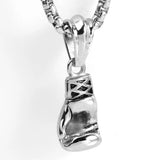 Boy Boxing Glove Pendant Necklace 316 Stainless Steel Chain Men's Jewelry