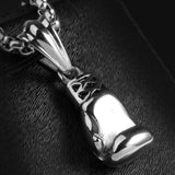 Boy Boxing Glove Pendant Necklace 316 Stainless Steel Chain Men's Jewelry