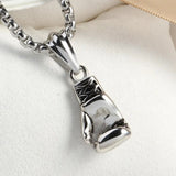 Boy Boxing Glove Pendant Necklace 316 Stainless Steel Chain Men's Jewelry