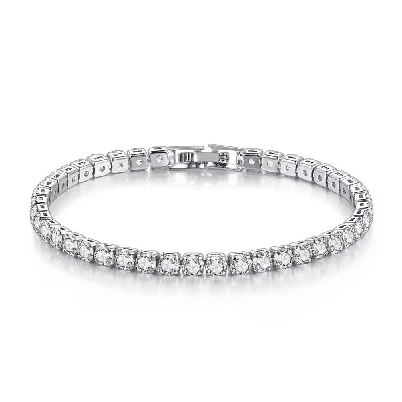 925 Silver Bracelet with Zircon Gemstone for Women Wedding Party