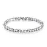 925 Silver Bracelet with Zircon Gemstone for Women Wedding Party