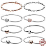 925 Sterling Silver Pav? Bracelet for Charm DIY Women's Jewelry