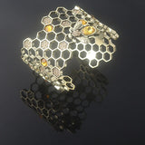 Hollow Honeycomb Geometric Bracelet Charm Ladies Dress Jewelry