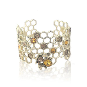 Hollow Honeycomb Geometric Bracelet Charm Ladies Dress Jewelry
