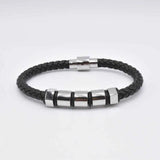 Men's Personalized Leather Name Bracelet