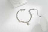 Double Layer Beads Chain Bracelet Moissanite Pentagram Jewelry