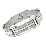 Men's Silver Stainless Steel Link Bracelet Bangle Hand Chain