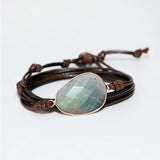Labradorite Rope Wrap Bracelet Ethnic Style