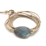 Labradorite Rope Wrap Bracelet Ethnic Style