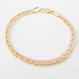 Men 585 Rose Gold Bracelet 5MM Hand Charms for Women
