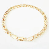 Men 585 Rose Gold Bracelet 5MM Hand Charms for Women