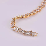 Silver 925 Geometric Emerald Zircon Bracelet for Women