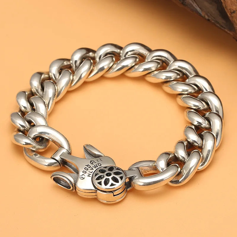 Bracelet Thick Personality Domineering Rough Ore People Rock Clip Buckle Chain